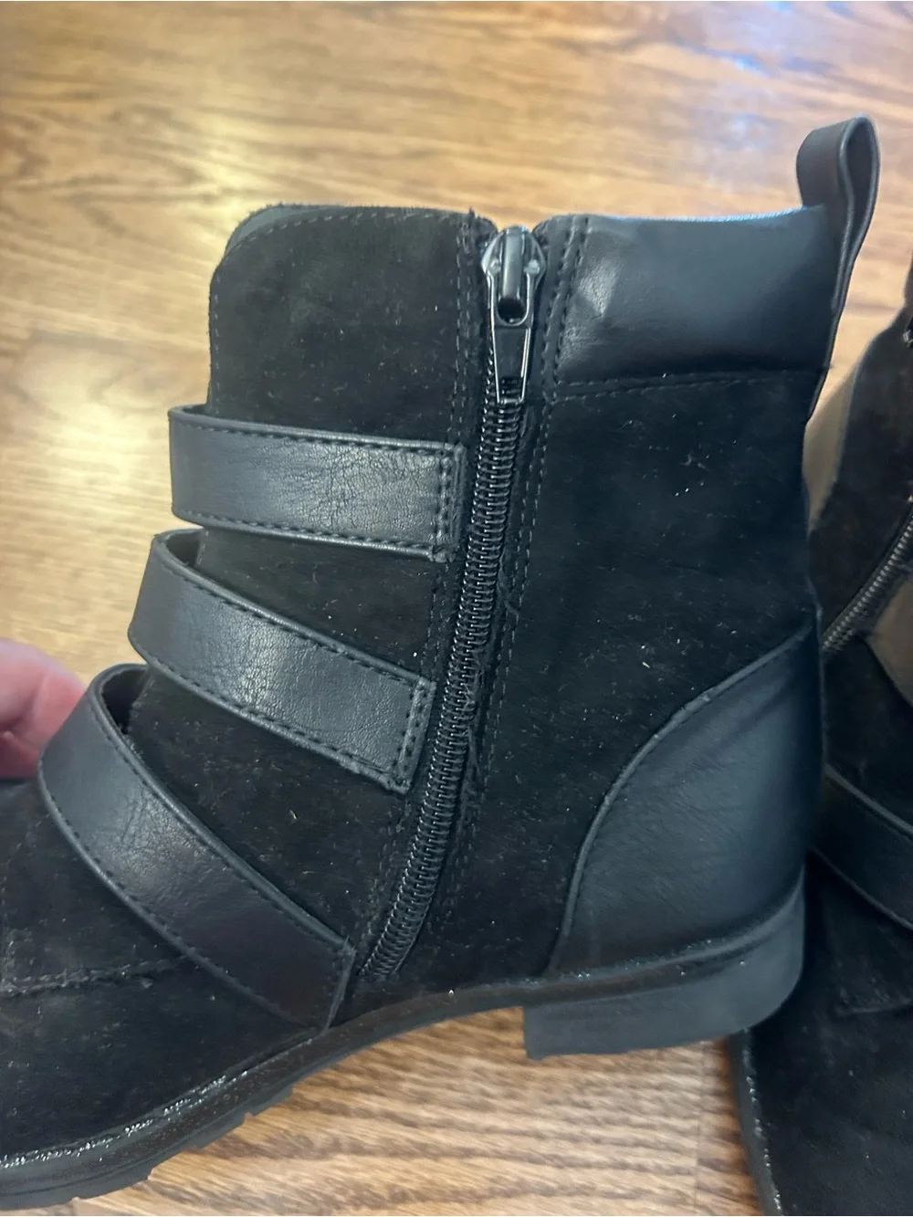 Justice black ankle